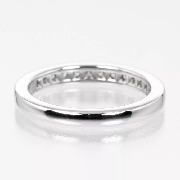 TIFFANY&Co. Setting Half Circle Ring 0.1" model Pt950Platinum/diamond #3.7... - Picture 7 of 10